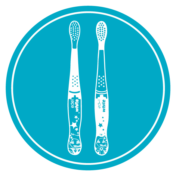 Icon of Kids Flosserbrush toothbrush handle designs