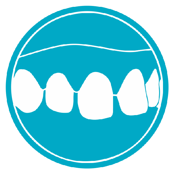 Icon showing wide spaces between teeth